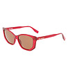 Дамски слънчеви очила с червени рамки-0 снимка