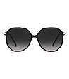 Черни дамски слънчеви очила със златисти дръжки-1 снимка