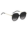 Черни дамски слънчеви очила със златисти дръжки-2 снимка