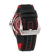 Мъжки часовник в черно и червено-1 снимка