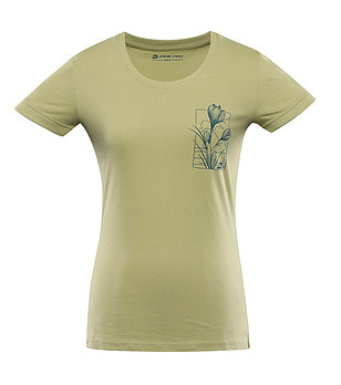 Дамска тениска от органичен памук в зелено Termesa снимка