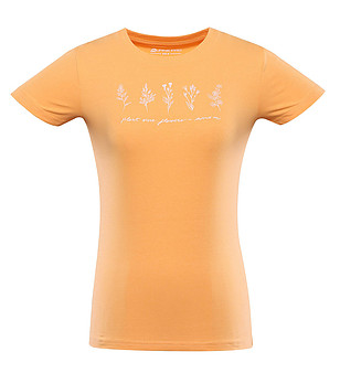 Оранжева памучна дамска тениска Nоrda снимка