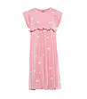 Розова детска рокля с принт Eseqo-0 снимка