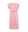 Розова детска рокля с принт Eseqo-1 снимка