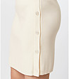 Дамска памучна пола в цвят крем-3 снимка