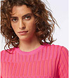 Дамска памучна блуза в розов нюанс-3 снимка