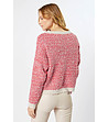 Пуловер в червено и цвят крем с високо съдържание на памук Trika-1 снимка