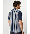 Мъжка риза в синьо и сиво с високо съдържание на памук-1 снимка