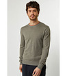 Мъжки пуловер в сив нюанс с високо съдържание на памук-0 снимка