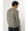 Мъжки пуловер в сив нюанс с високо съдържание на памук-1 снимка