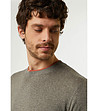 Мъжки пуловер в сив нюанс с високо съдържание на памук-3 снимка