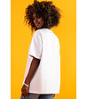 Бяла дамска памучна тениска Lora-1 снимка