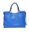 Дамска синя чанта от естествена кожа Diana-0 снимка