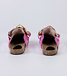 Дамски розови чехли със златист детайл Della-3 снимка