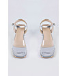 Сребристи дамски сандали с прозрачен ток Castia-2 снимка