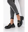 Дамски черни лачени обувки Francisca-4 снимка