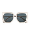 Дамски слънчеви очила цвят крем с квадратни лещи Eva-2 снимка