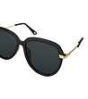 Черни дамски слънчеви очила със златисти дръжки Sophie-2 снимка
