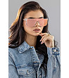 Дамски слънчеви очила тип маска с розови лещи Athena -0 снимка