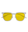 Дамски слънчеви очила с бели рамки и жълти лещи Autumn -3 снимка