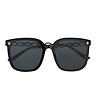 Дамски черни слънчеви очила Black -3 снимка