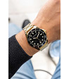 Златист мъжки часовник с черен циферблат Hatings-1 снимка