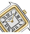 Сребрист мъжки часовник със златист кант Berni-2 снимка