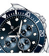 Мъжки часовник в сребристо и синьо Zan-2 снимка