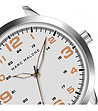 Сребрист мъжки часовник с оранжев и цифри Van-2 снимка