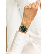 Розовозлатист дамски часовник със зелен циферблат Lexa-1 снимка