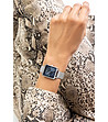 Сребрист дамски часовник със син циферблат Nick-1 снимка
