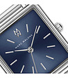 Сребрист дамски часовник със син циферблат Nick-2 снимка