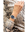 Дамски сребрист часовник със син циферблат Nick-1 снимка