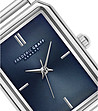 Сребрист дамски часовник със син циферблат Riatta-2 снимка