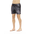 Мъжки шорти за плаж имитация на дънки в сив нюанс-2 снимка
