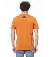 Мъжка памучна тениска в оранжев нюанс-1 снимка