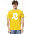Мъжка памучна тениска в жълт цвят-0 снимка