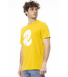 Мъжка памучна тениска в жълт цвят-2 снимка
