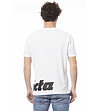 Мъжка памучна тениска в бял цвят с лого-1 снимка