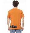 Мъжка памучна тениска в оранжев цвят-1 снимка