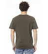 Мъжка памучна тениска в милитари каки цвят-1 снимка