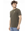 Мъжка памучна тениска в милитари каки цвят-2 снимка
