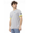 Мъжка памучна тениска в сив меланж-2 снимка