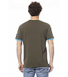 Мъжка памучна тениска в милитари зелен нюанс-1 снимка