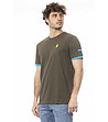 Мъжка памучна тениска в милитари зелен нюанс-2 снимка
