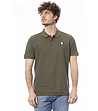 Мъжка памучна блуза в милитари зелено-0 снимка