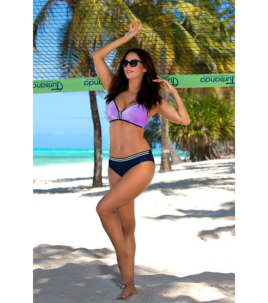 Бански от 2 части в лилаво и тъмносиньо Edith 05 снимка