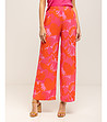 Дамски панталон в розово и оранжево-0 снимка