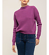 Дамски пуловер в лилав нюанс-2 снимка