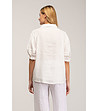 Бяла дамска памучна риза-1 снимка